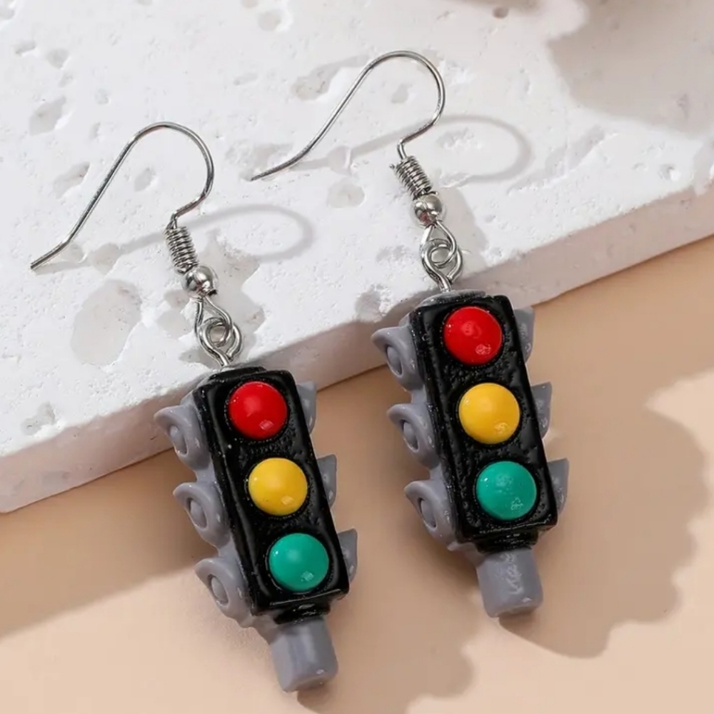 NWT! Y2K Minimalist Resin Street Light Earrings NEW